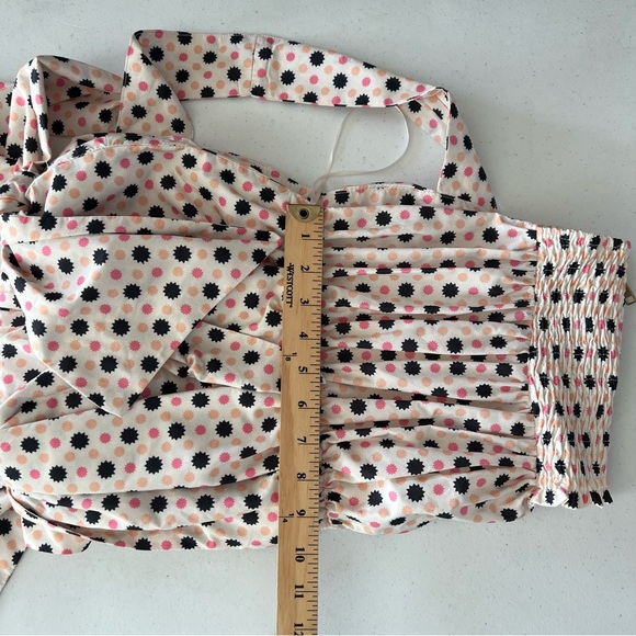 Anthropologie Maeve Bow-Tie One-Shoulder Tank Night Out Party Polka Dots Sz 18W - Picture 9 of 12